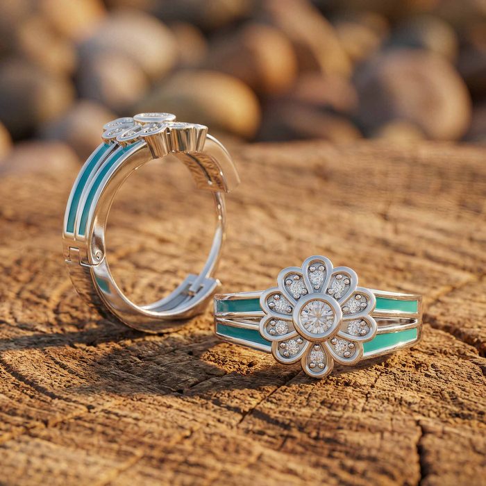 Desert Bloom Earrings - Moissanite 1