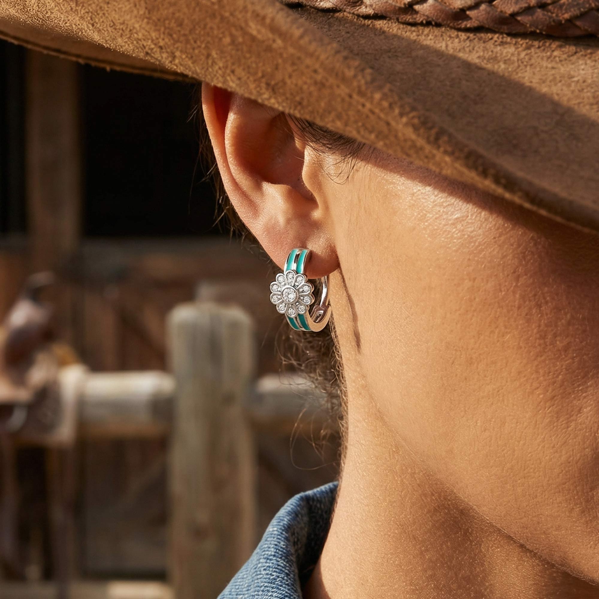 Desert Bloom Earrings - Moissanite 2