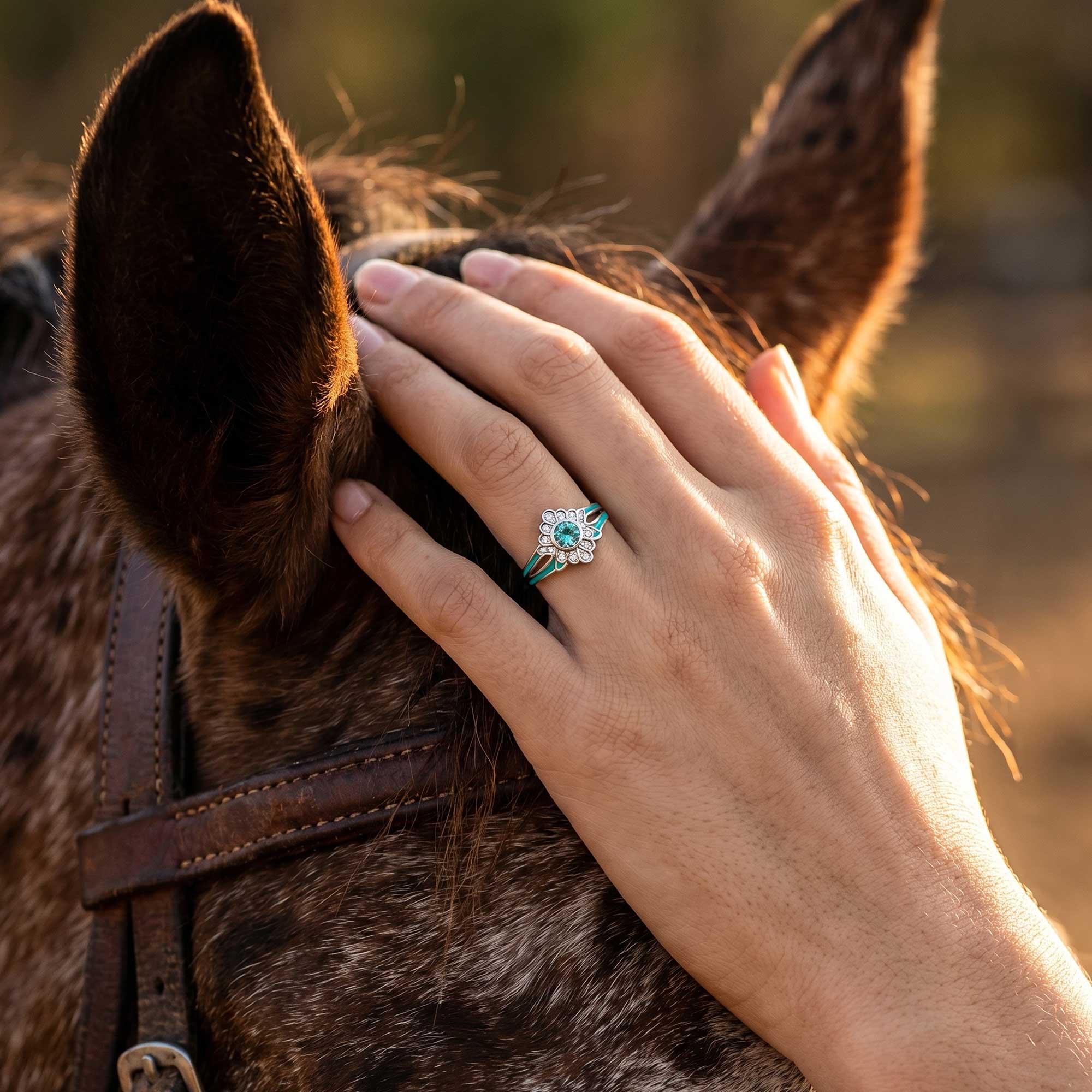 Desert Bloom Ring - Aquamarine 2