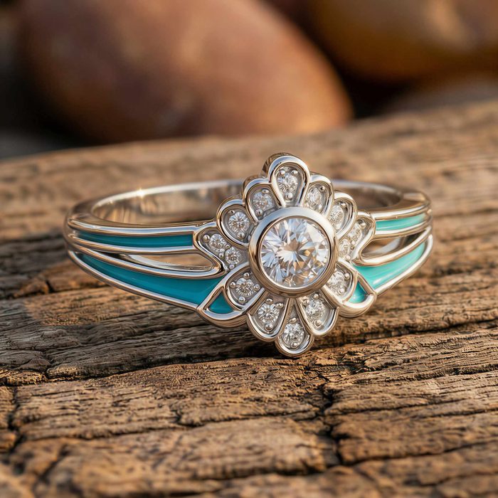 Desert Bloom Ring - Moissanite 1