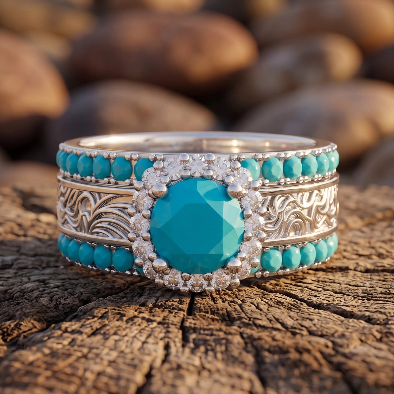 Desert Starpath Ring Set - Turquoise 1