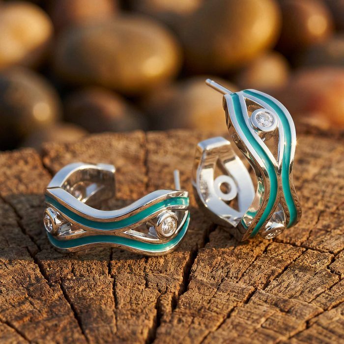 Desert Stream Earrings - Moissanite 1
