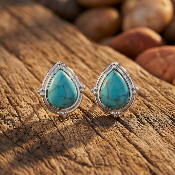 Desert Tears Earrings - Turquoise 1