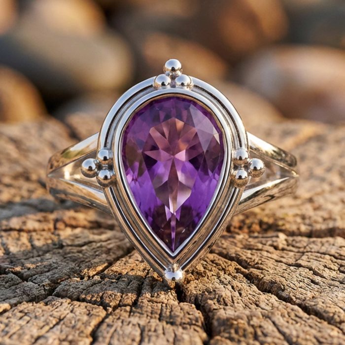 Desert Tears Ring - Amethyst 1