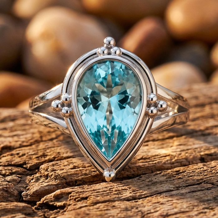 Desert Tears Ring - Aquamarine 1