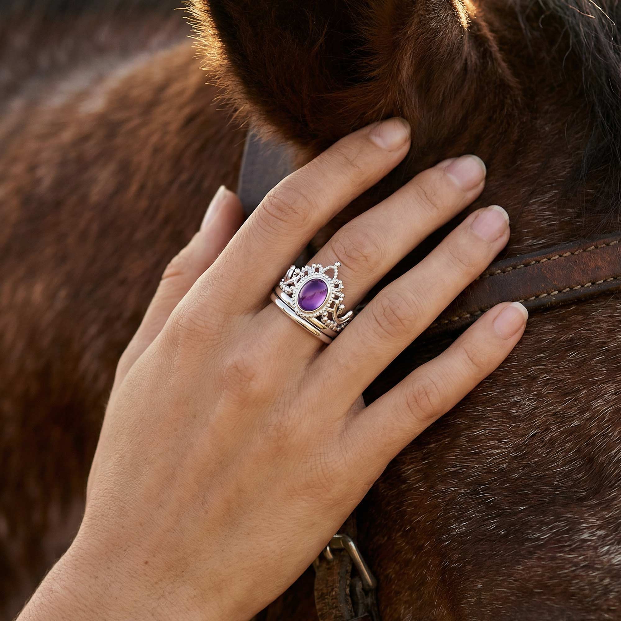 Dustland Crown Ring - Amethyst 2