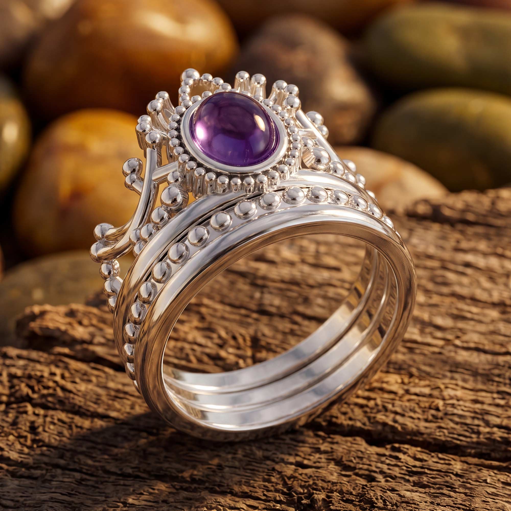 Dustland Crown Ring - Amethyst 3