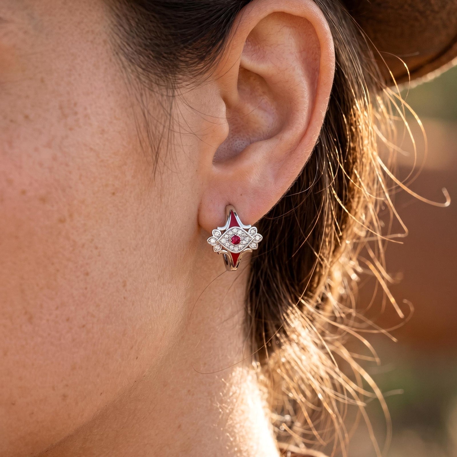Eagle's Feather Earrings - Ruby 4