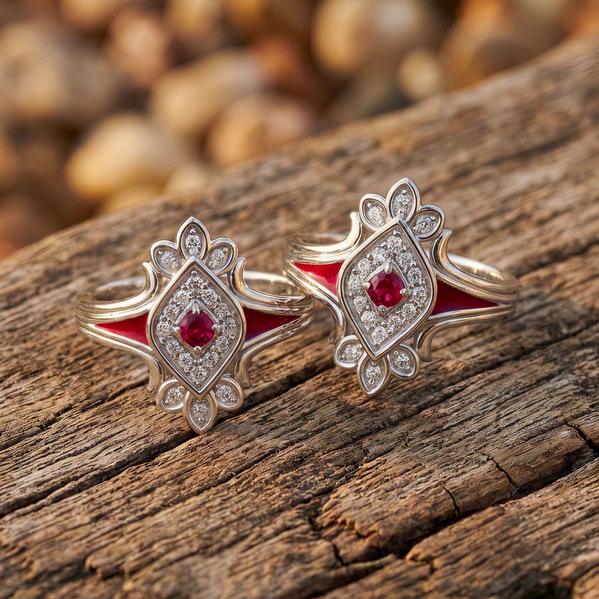 Eagle's Feather Earrings - Ruby 3