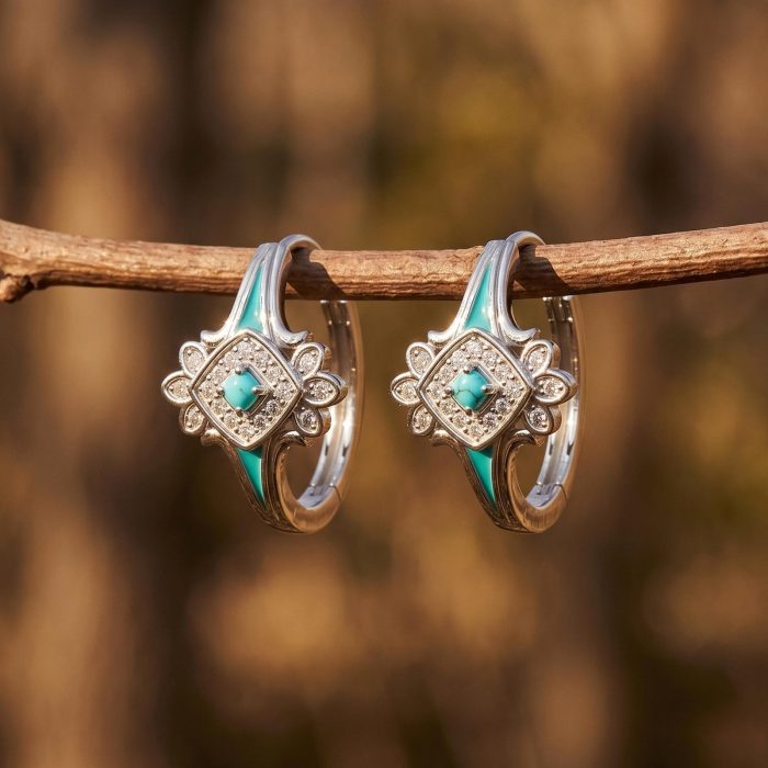 Eagle's Feather Earrings - Turquoise 1