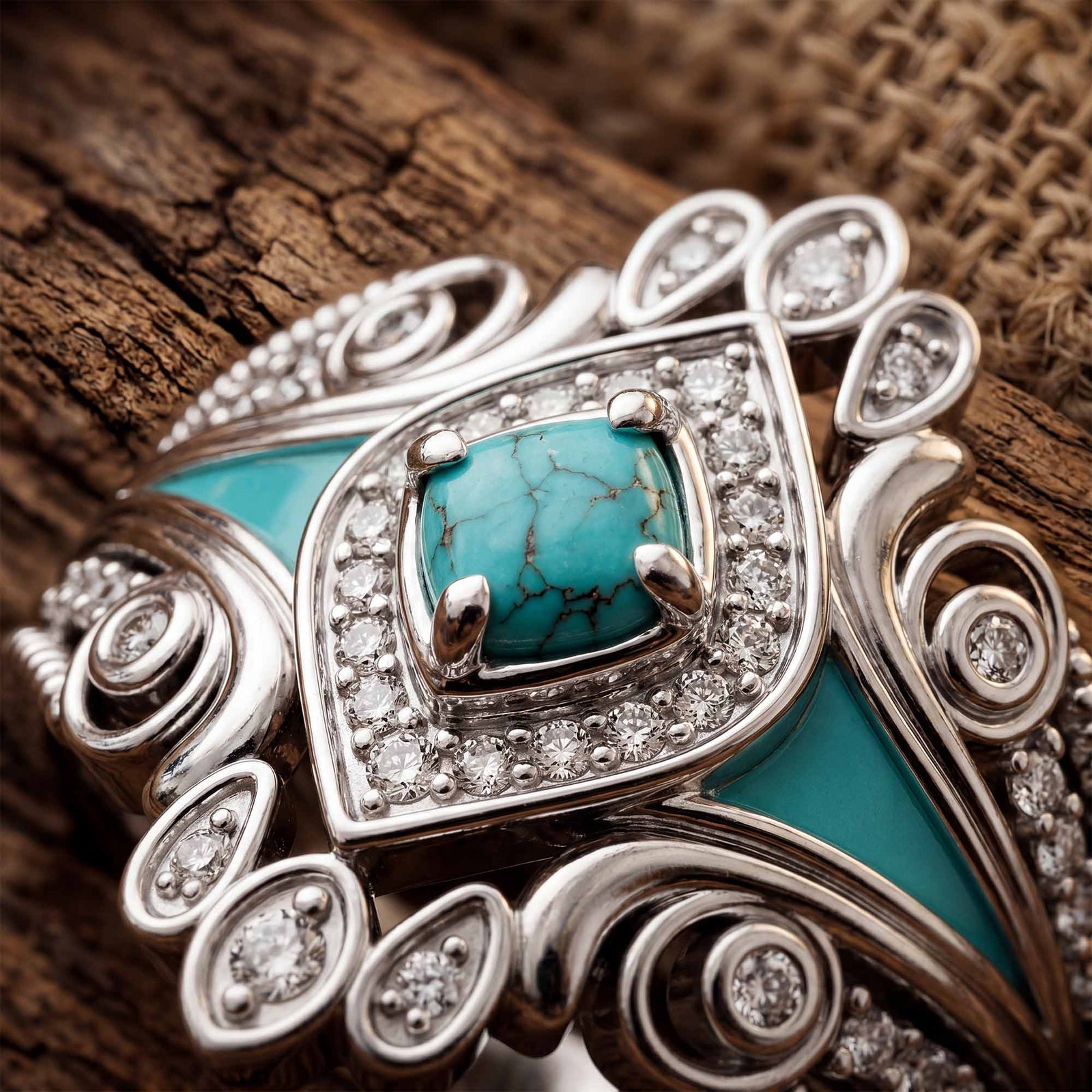 Eagle's Feather Ring - Turquoise 4