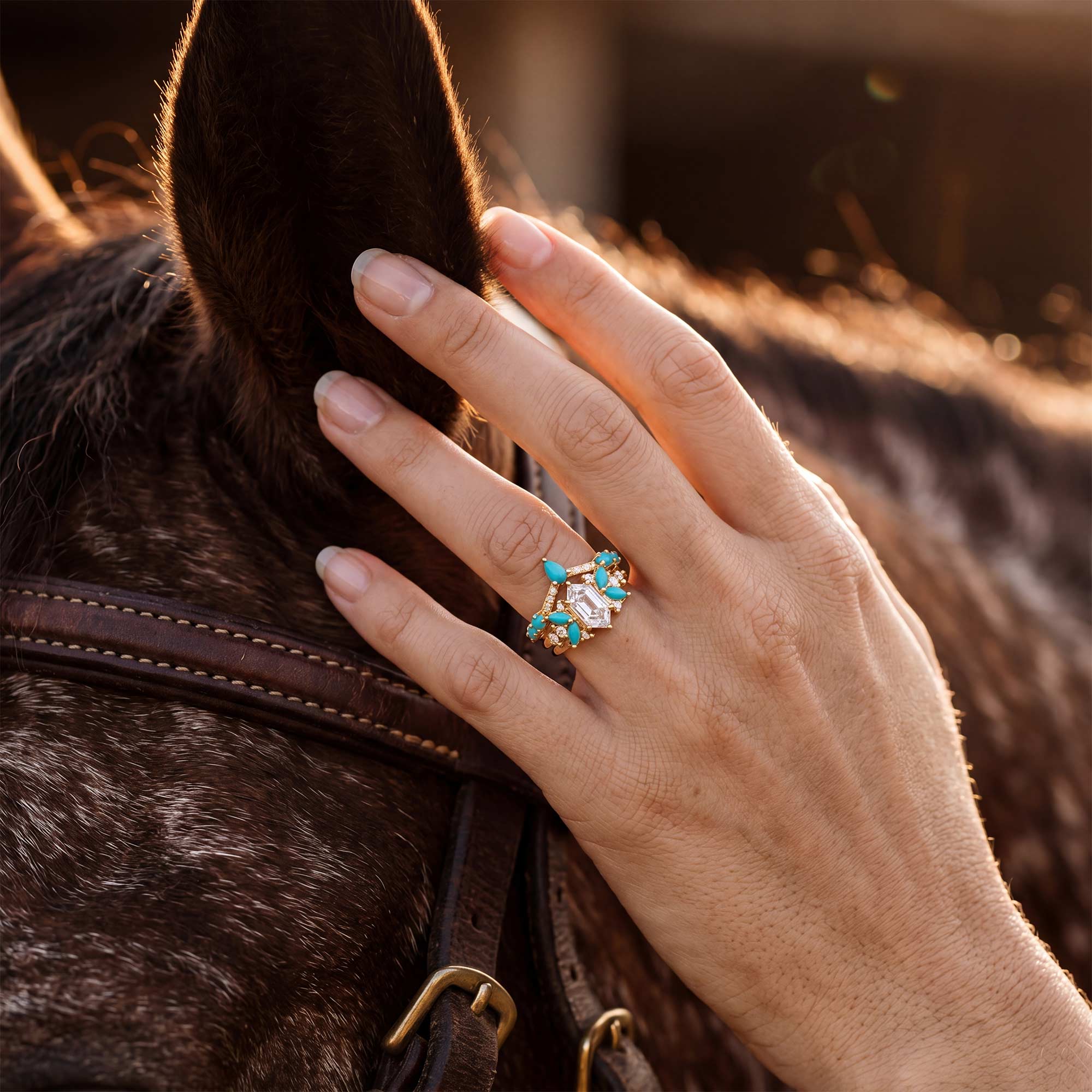 Elysian Starlight Ring - Turquoise 2