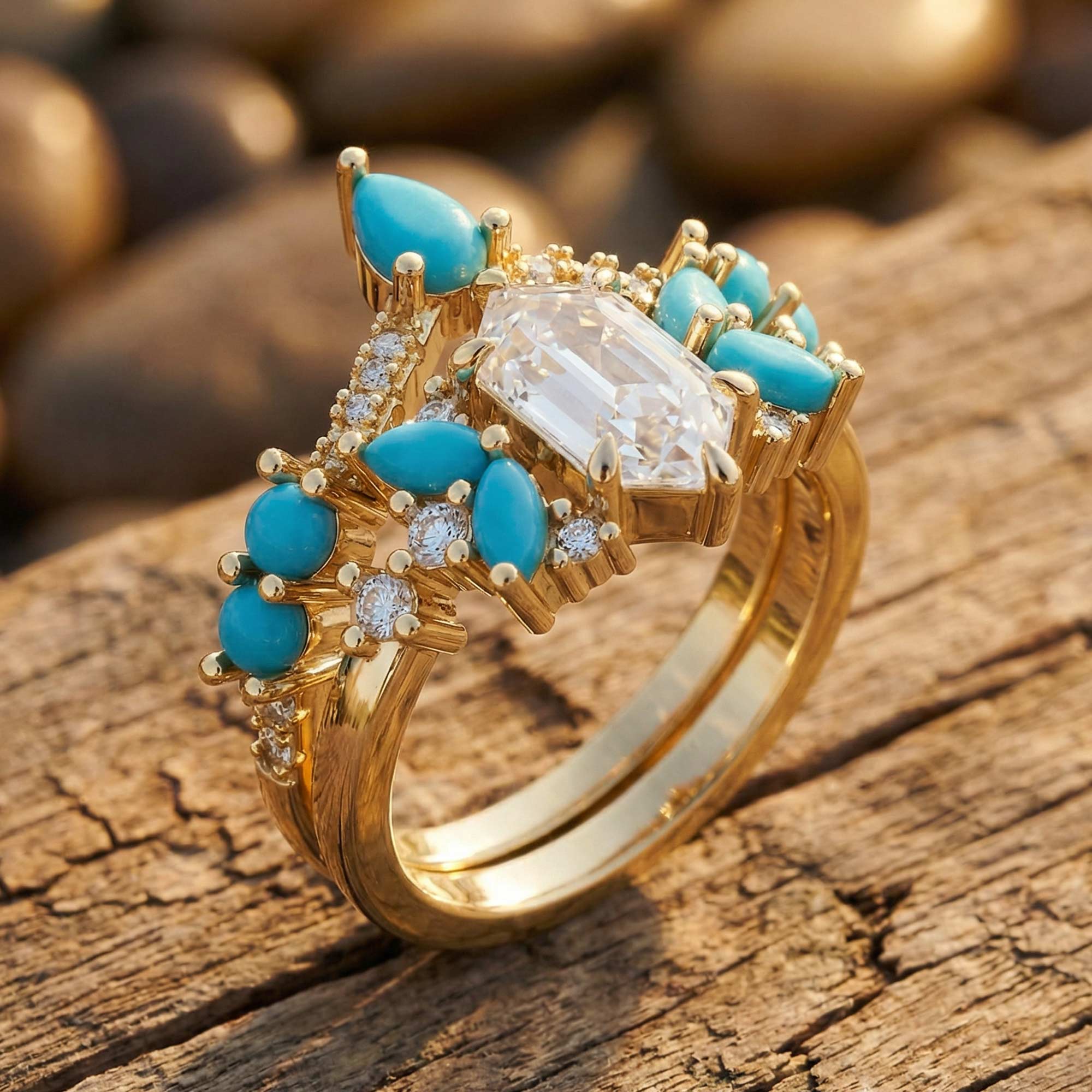 Elysian Starlight Ring - Turquoise 3