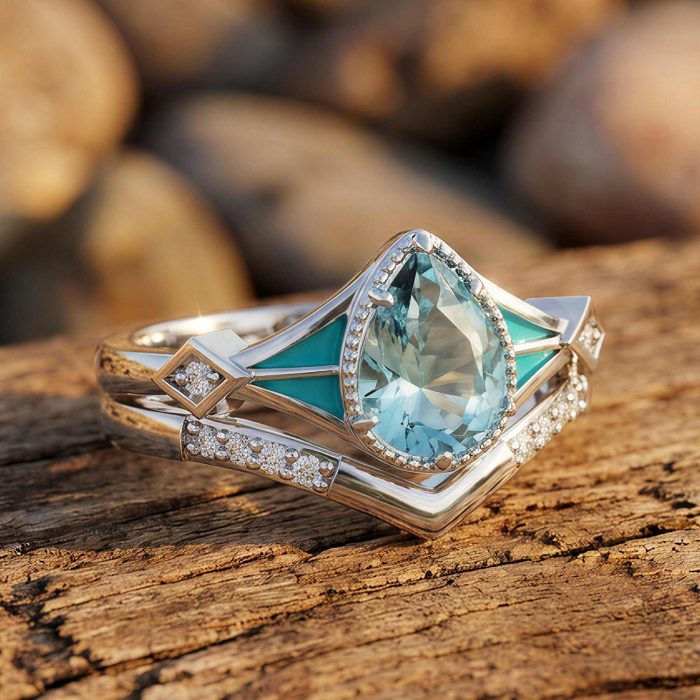 Eternal Angel's Tear Ring - Aquamarine 1