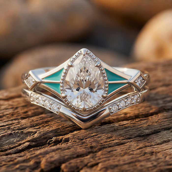 Eternal Angel's Tear Ring - Moissanite 1