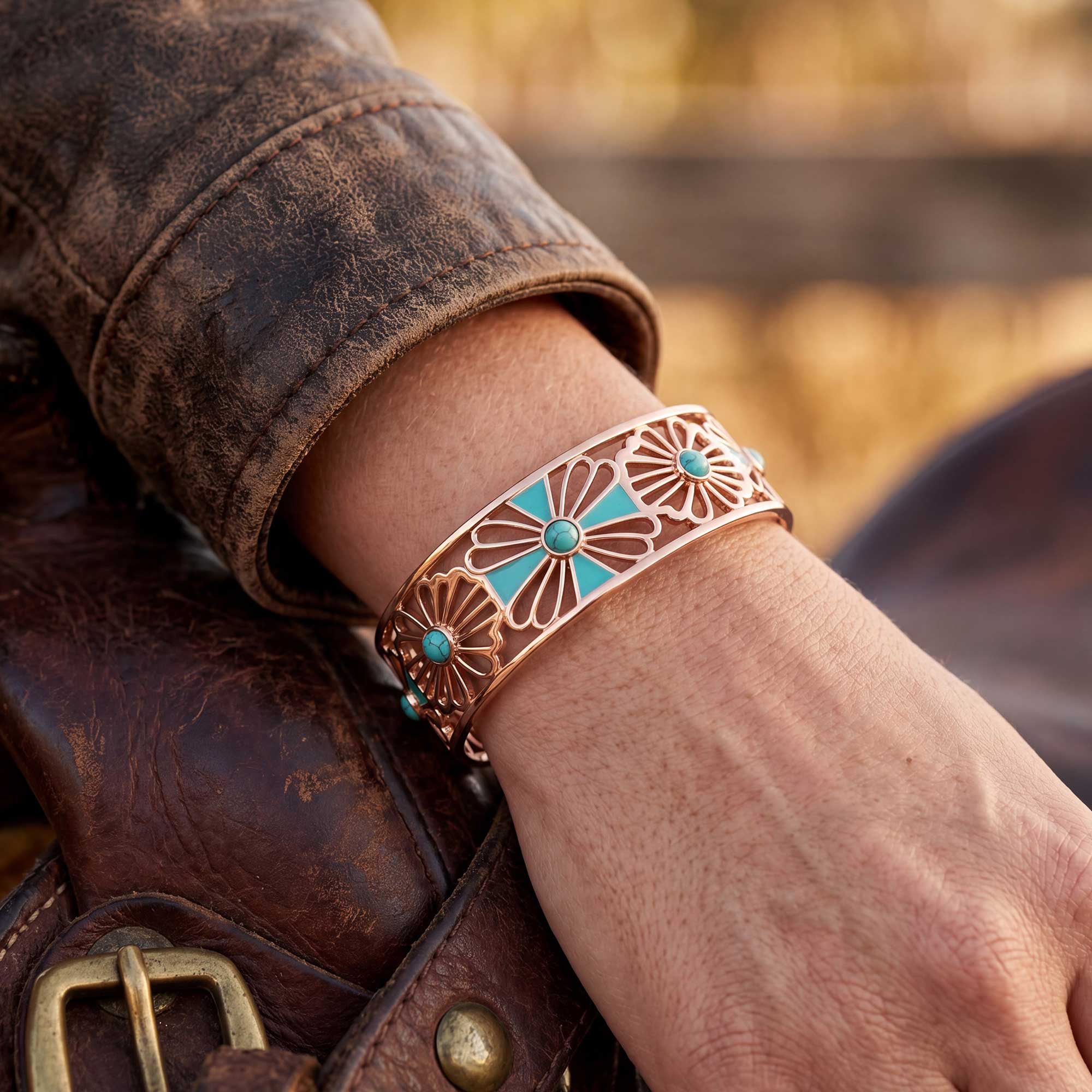 Eternal Spring Cuff Bracelet - Turquoise 4