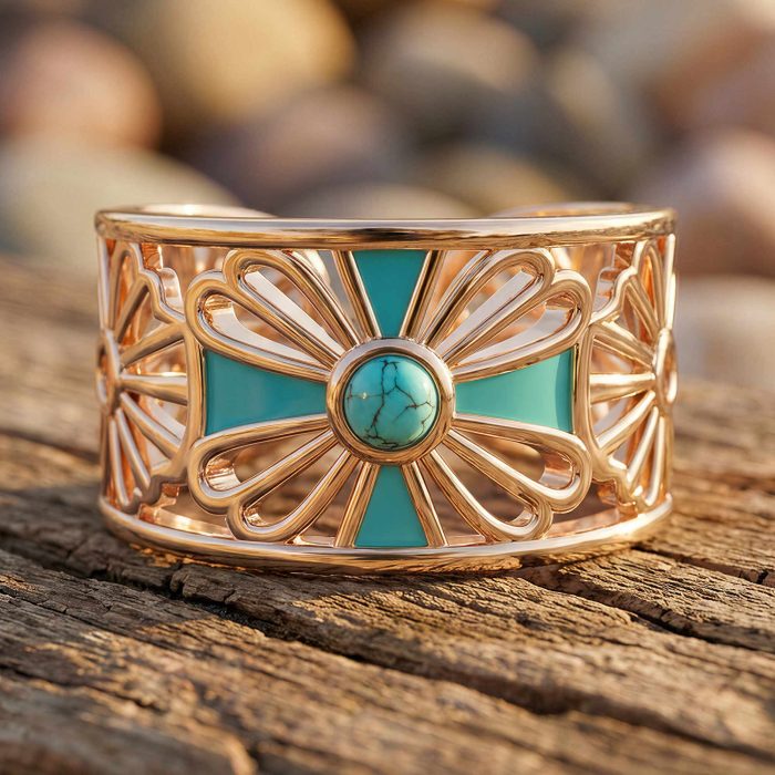 Eternal Spring Cuff Ring - Turquoise 1