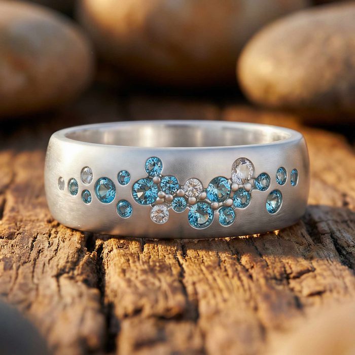 Fjord Spark Ring - Aquamarine 1