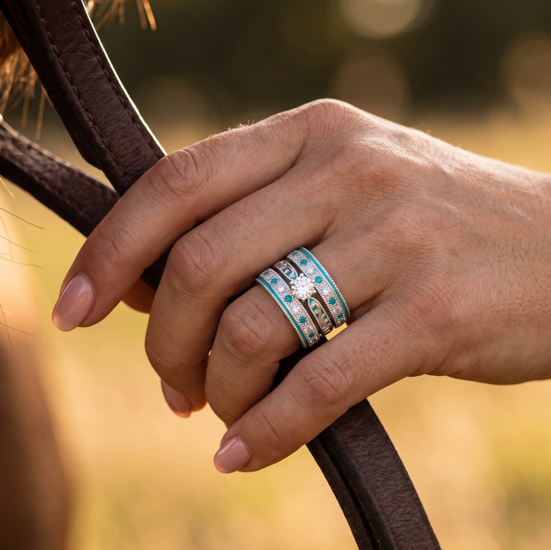 Frontier Current Ring - Moissanite 2