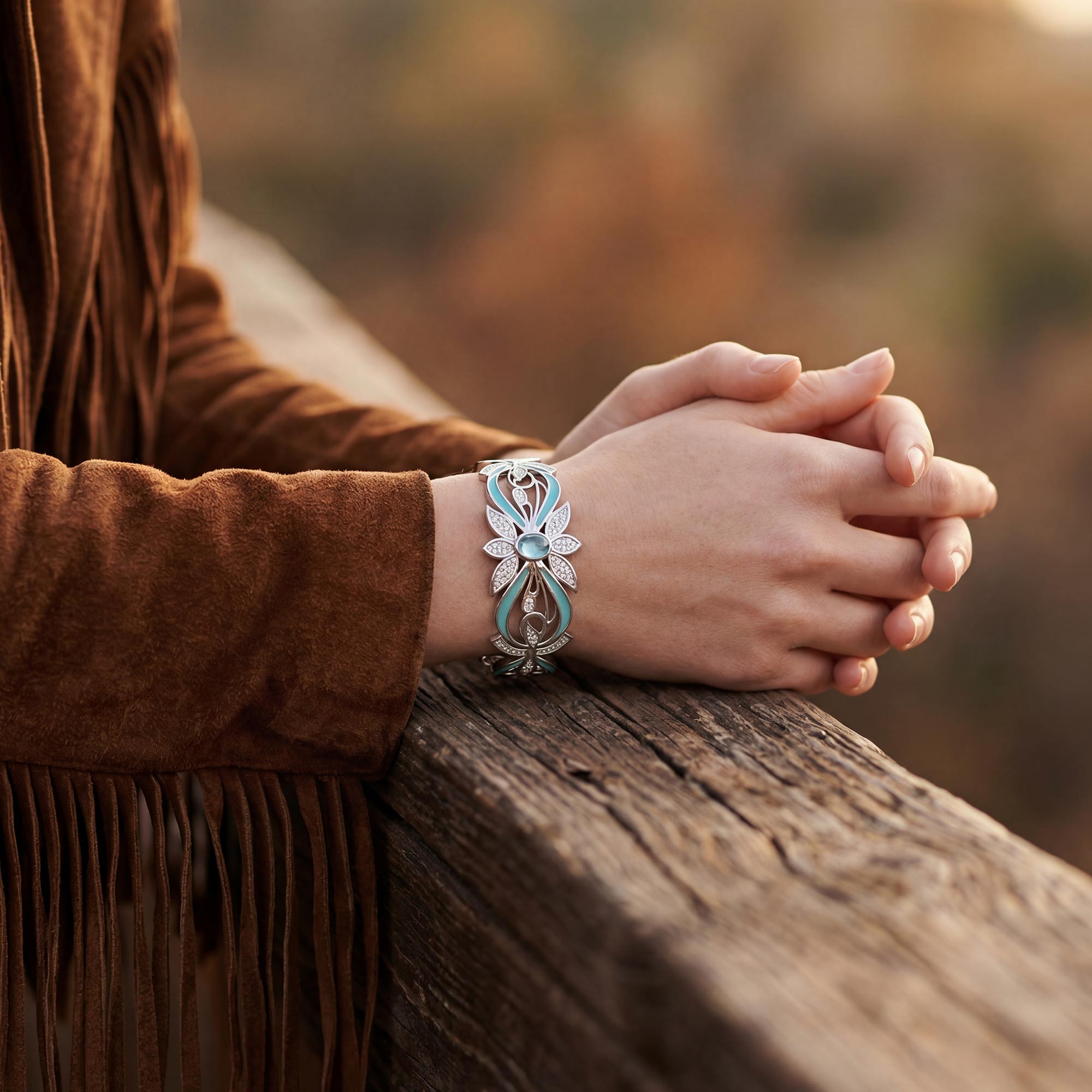 Frontier Whirlwind Bracelet - Aquamarine 2