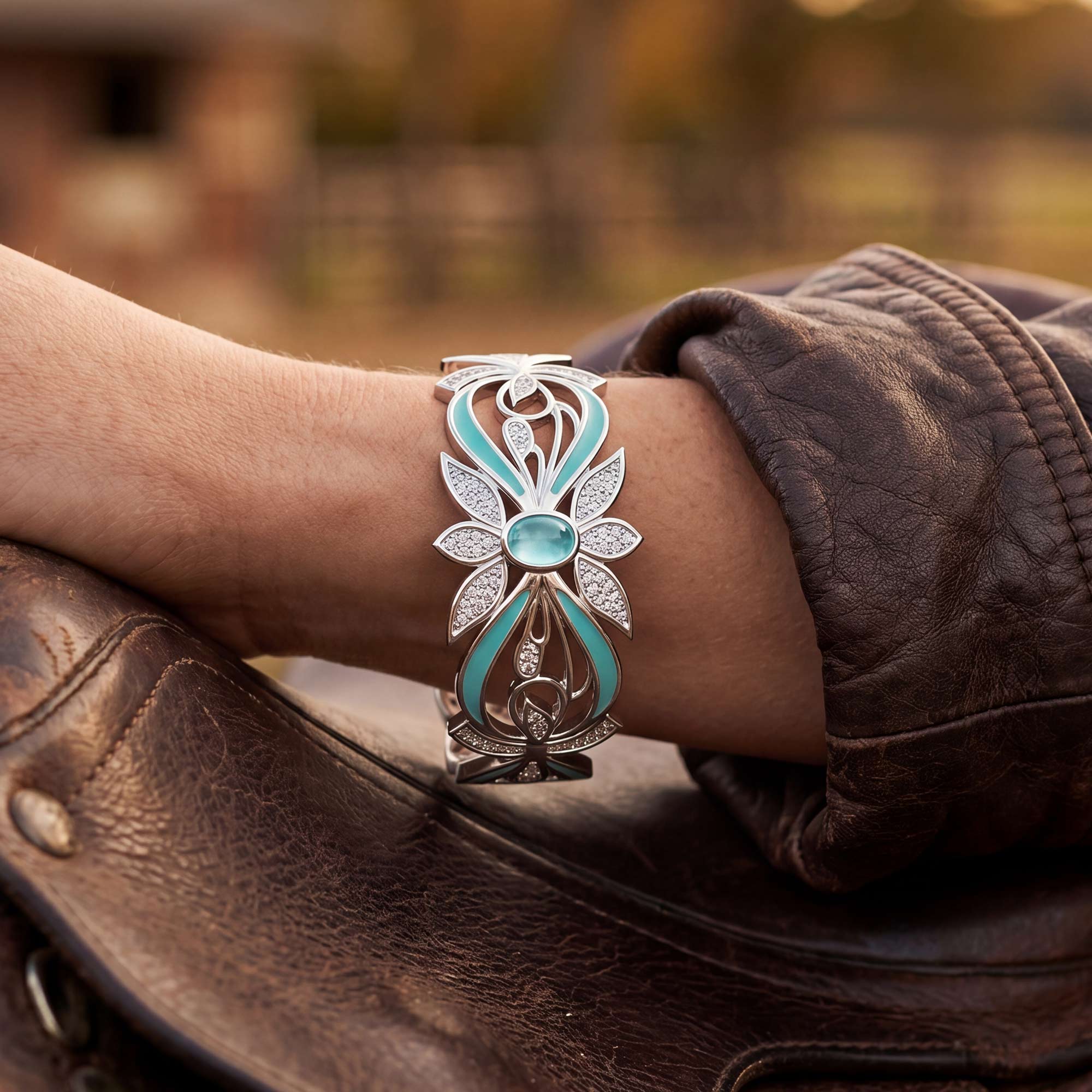 Frontier Whirlwind Bracelet - Aquamarine 4