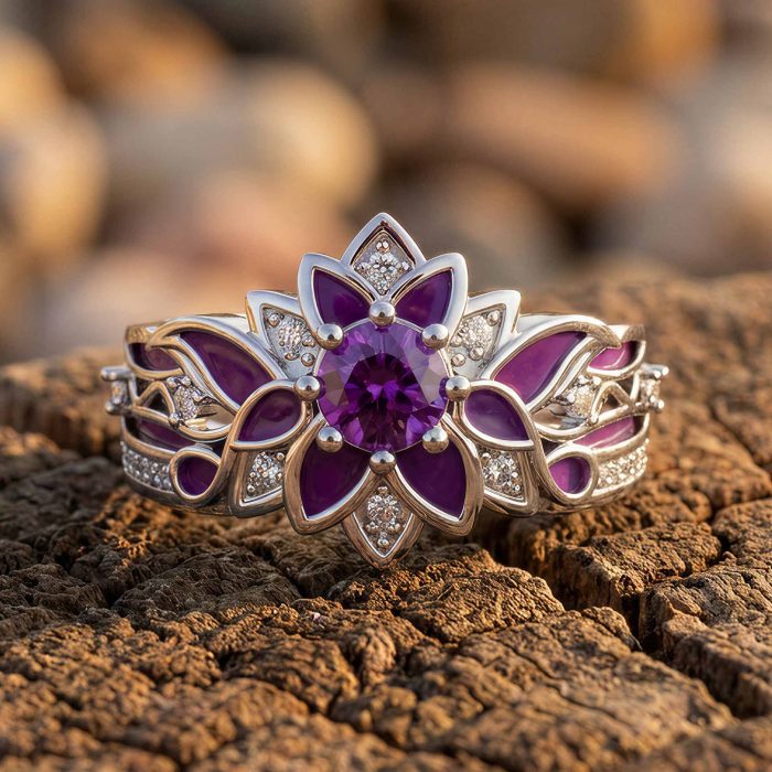 Garden Orchestra Ring - Amethyst & Purple 1