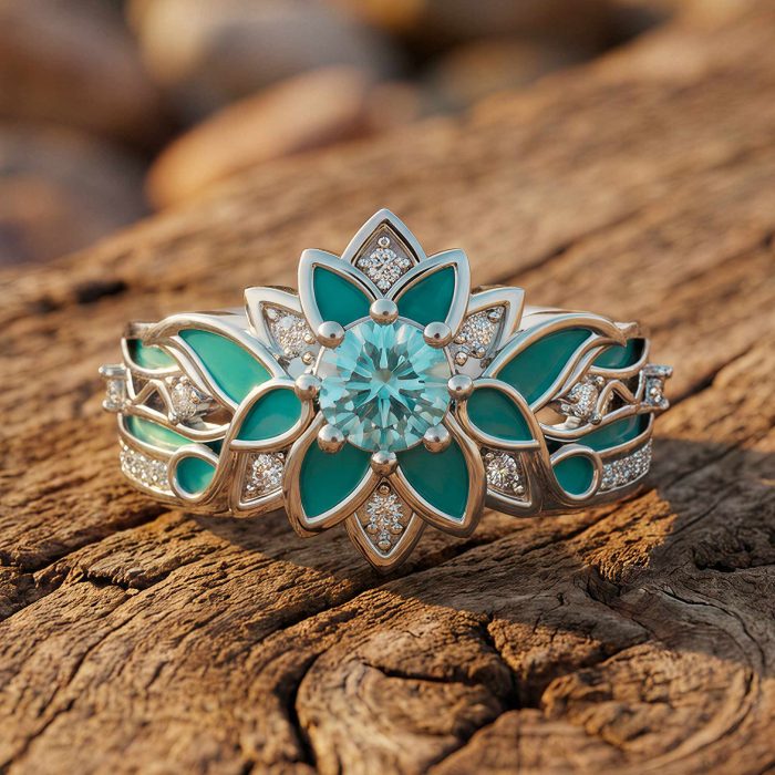 Garden Orchestra Ring - Aquamarine 1