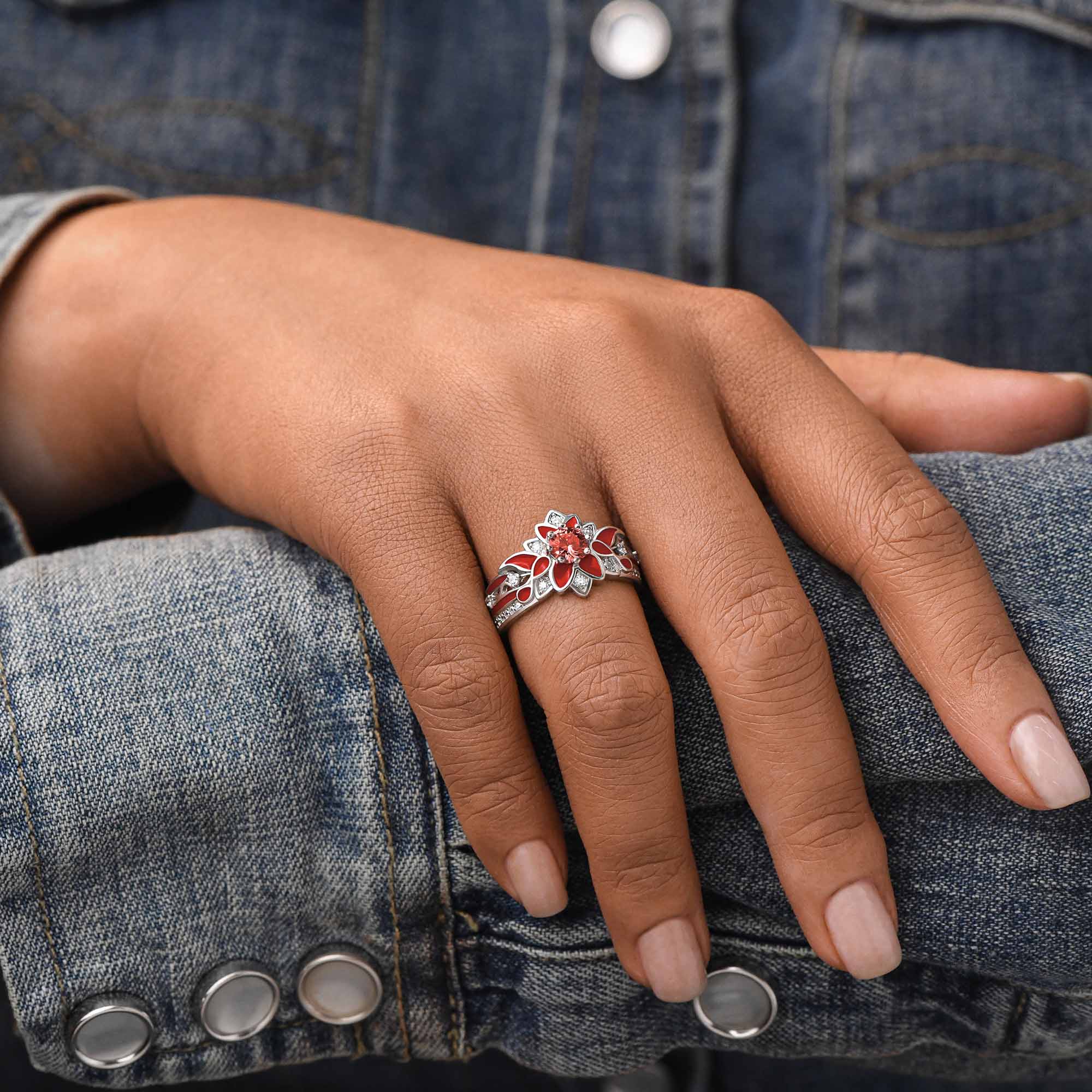Garden Orchestra Ring - Ruby & Red 4