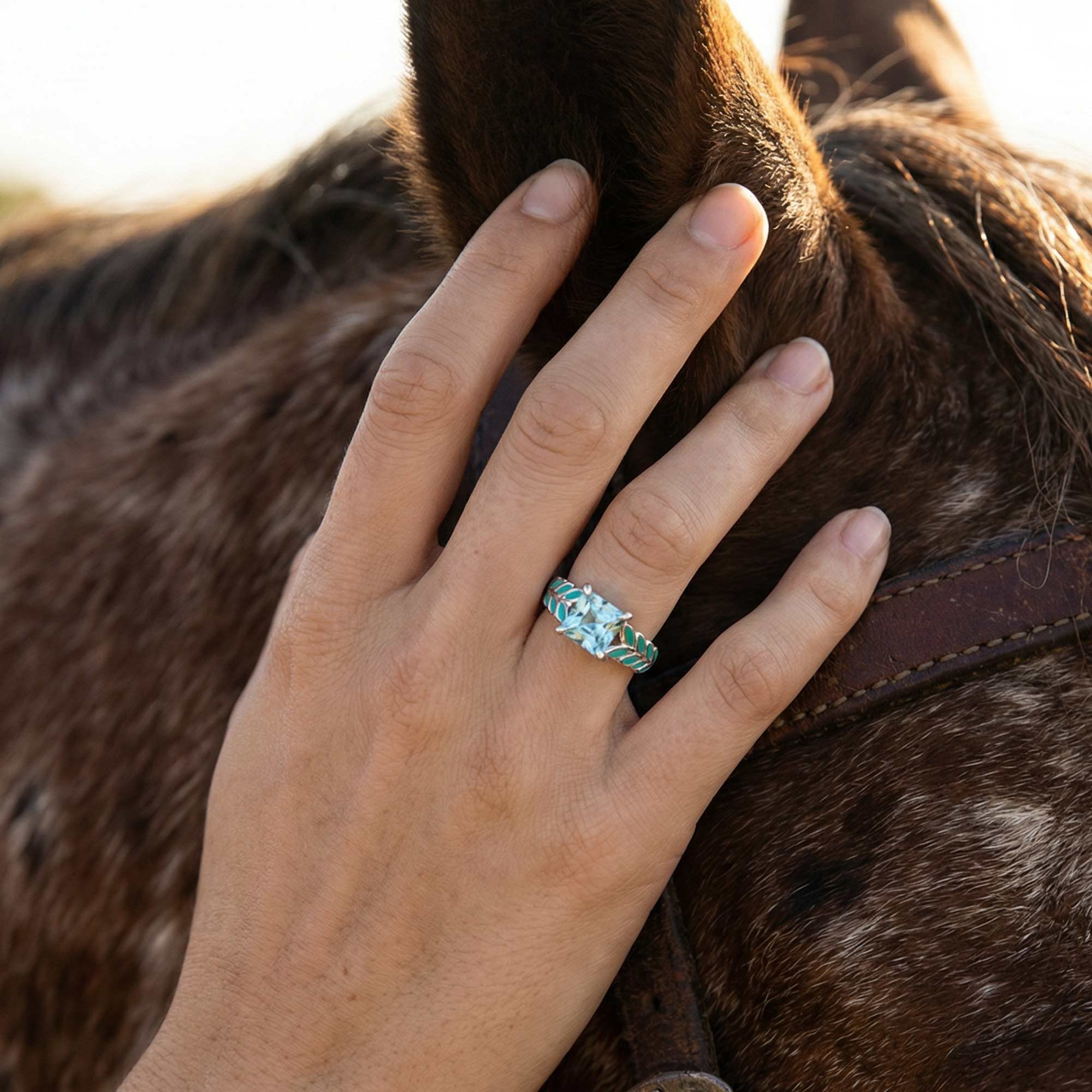 Golden Harvest Ring - Aquamarine 2