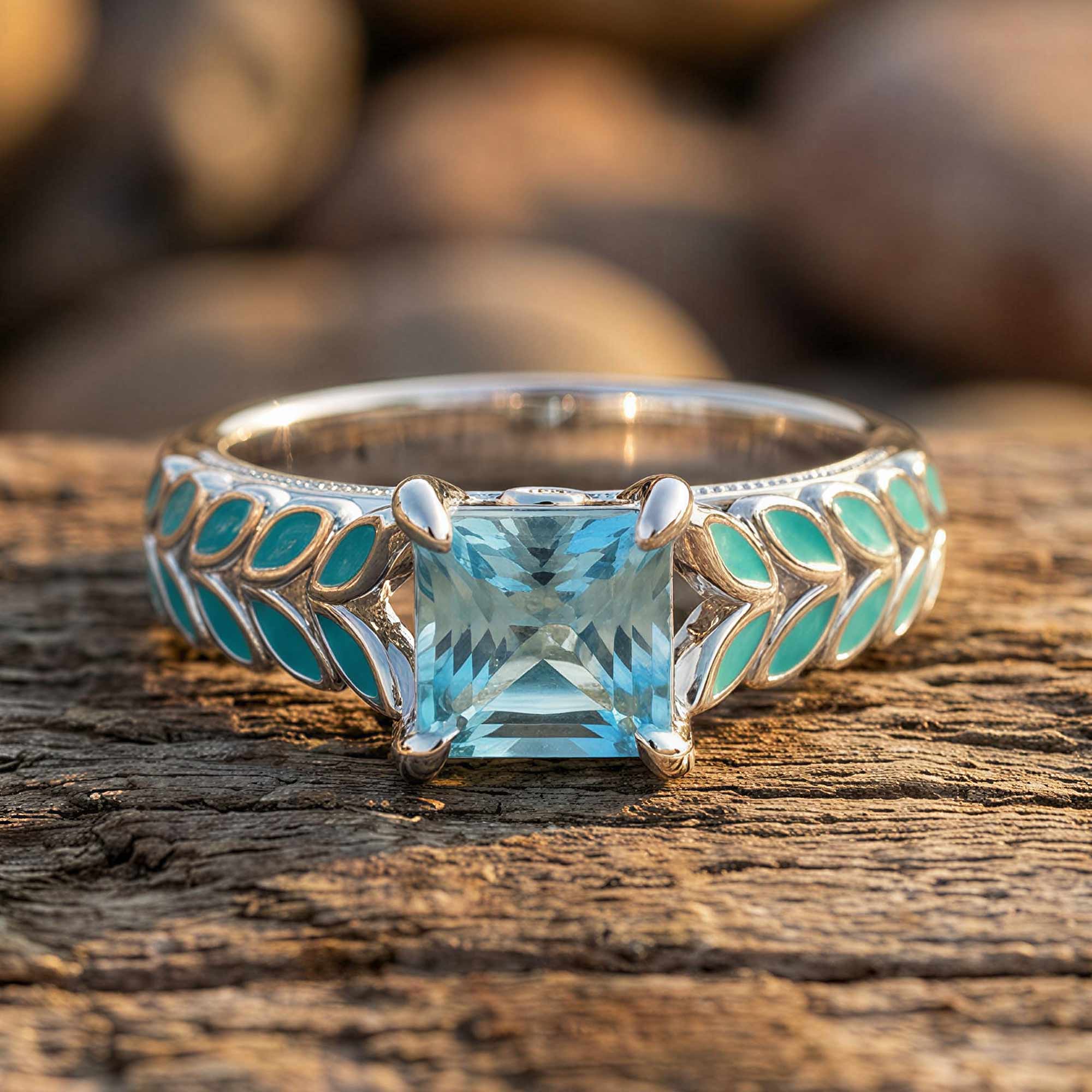 Golden Harvest Ring - Aquamarine 1