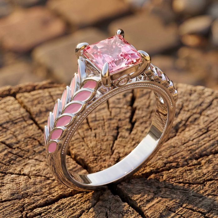 Golden Harvest Ring - Rose Quartz 1