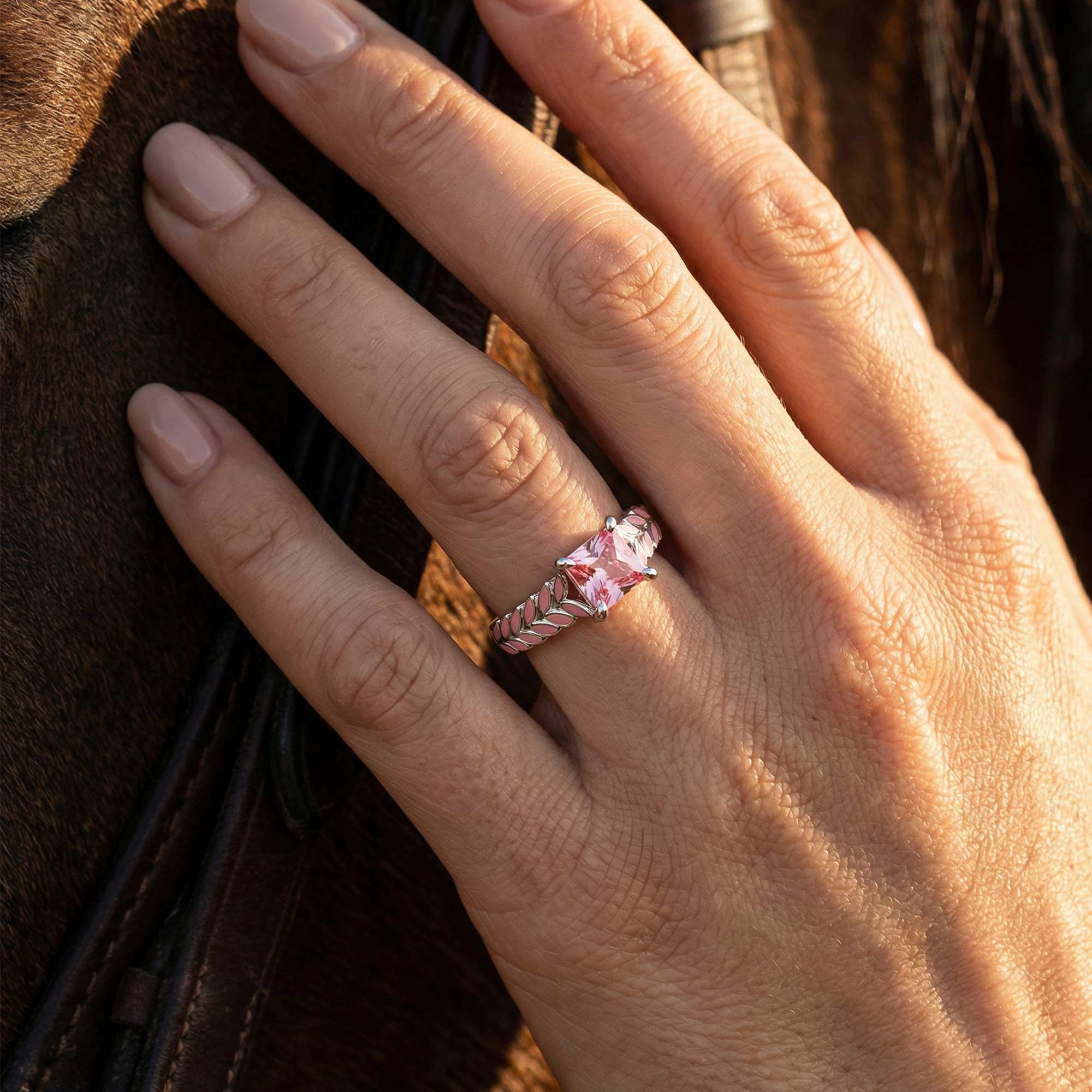 Golden Harvest Ring - Rose Quartz 4