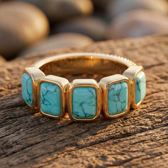 Golden Mesa Ring - Turquoise 1