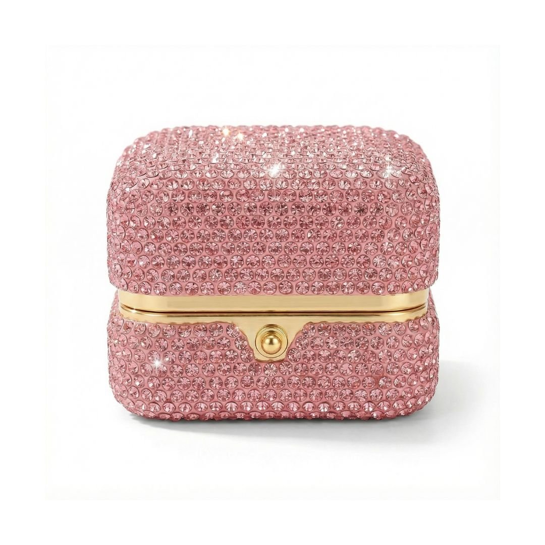 Gorgeous Pink Crystal Ring Box 2