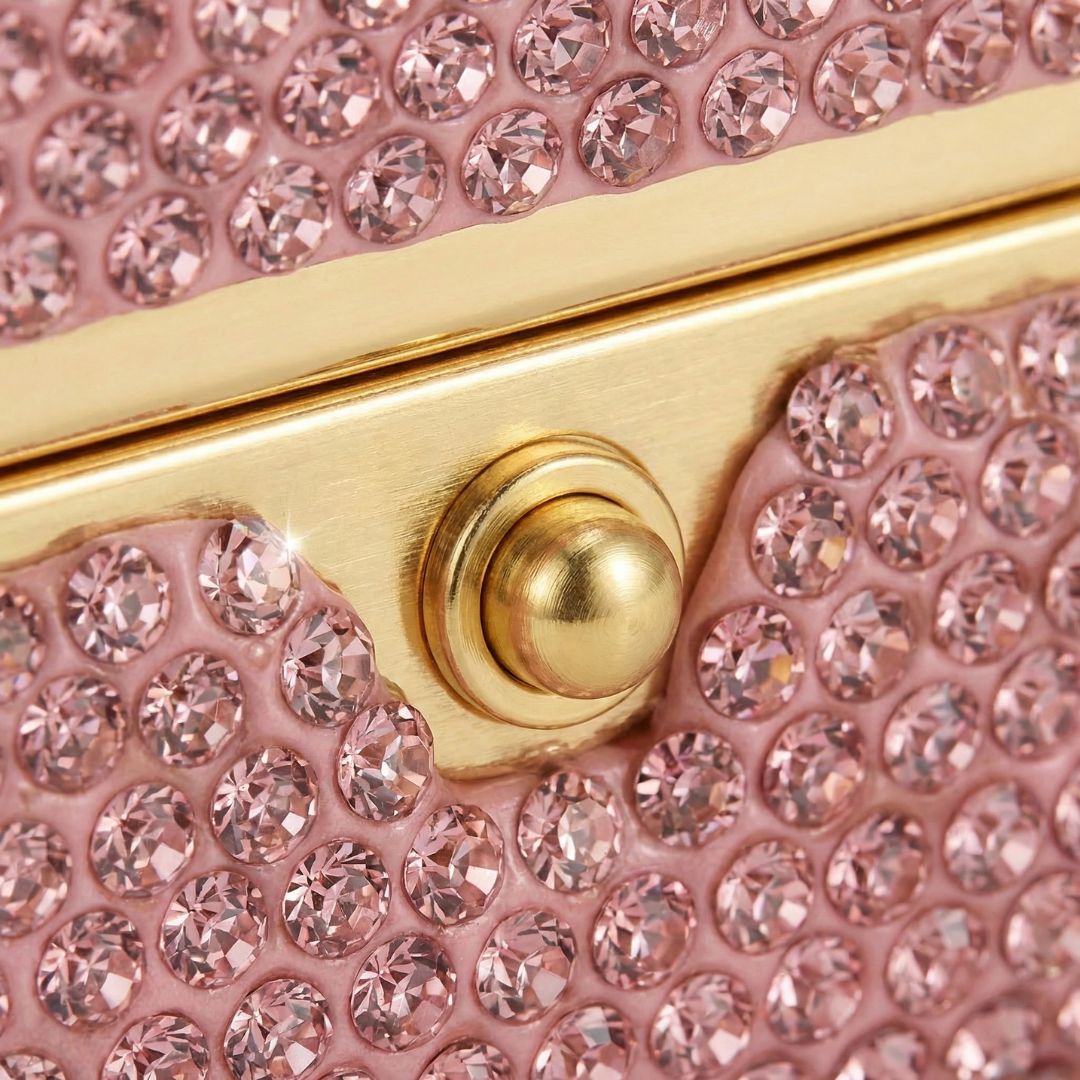 Gorgeous Pink Crystal Ring Box 3