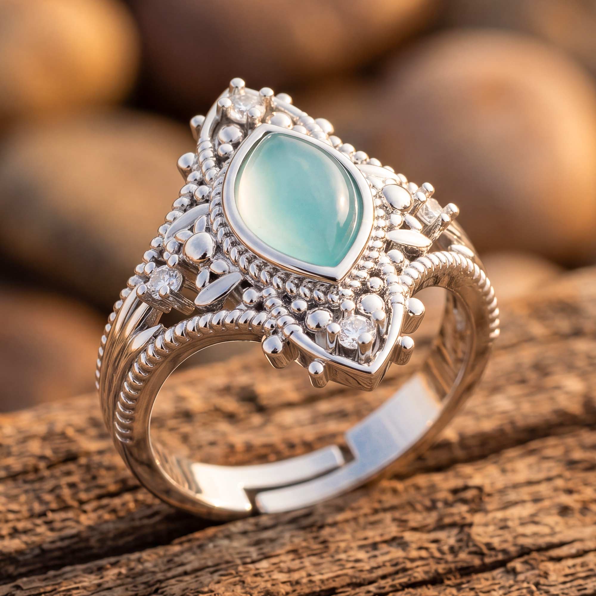 Holy Prayer Ring - Aquamarine 3