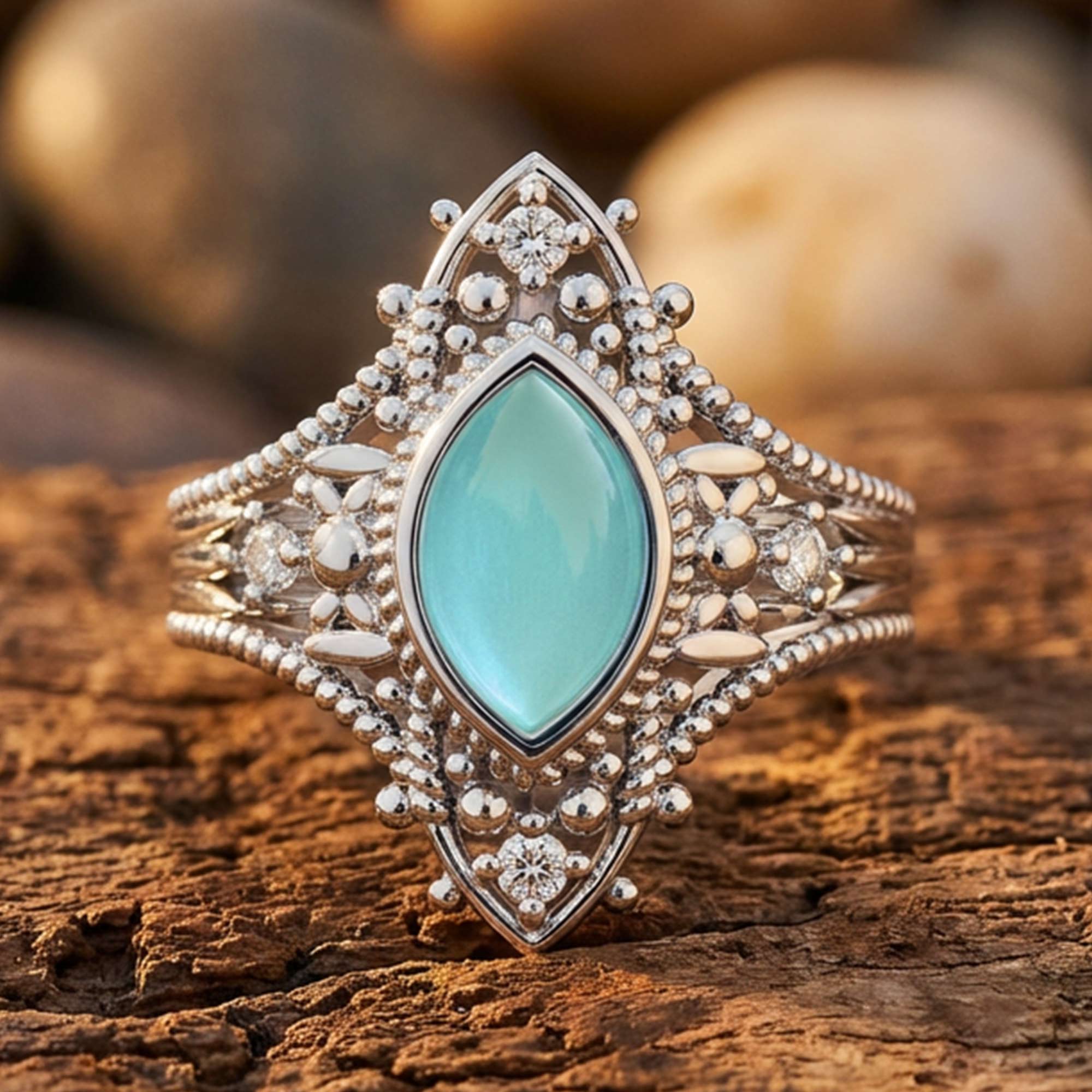 Holy Prayer Ring - Aquamarine 1