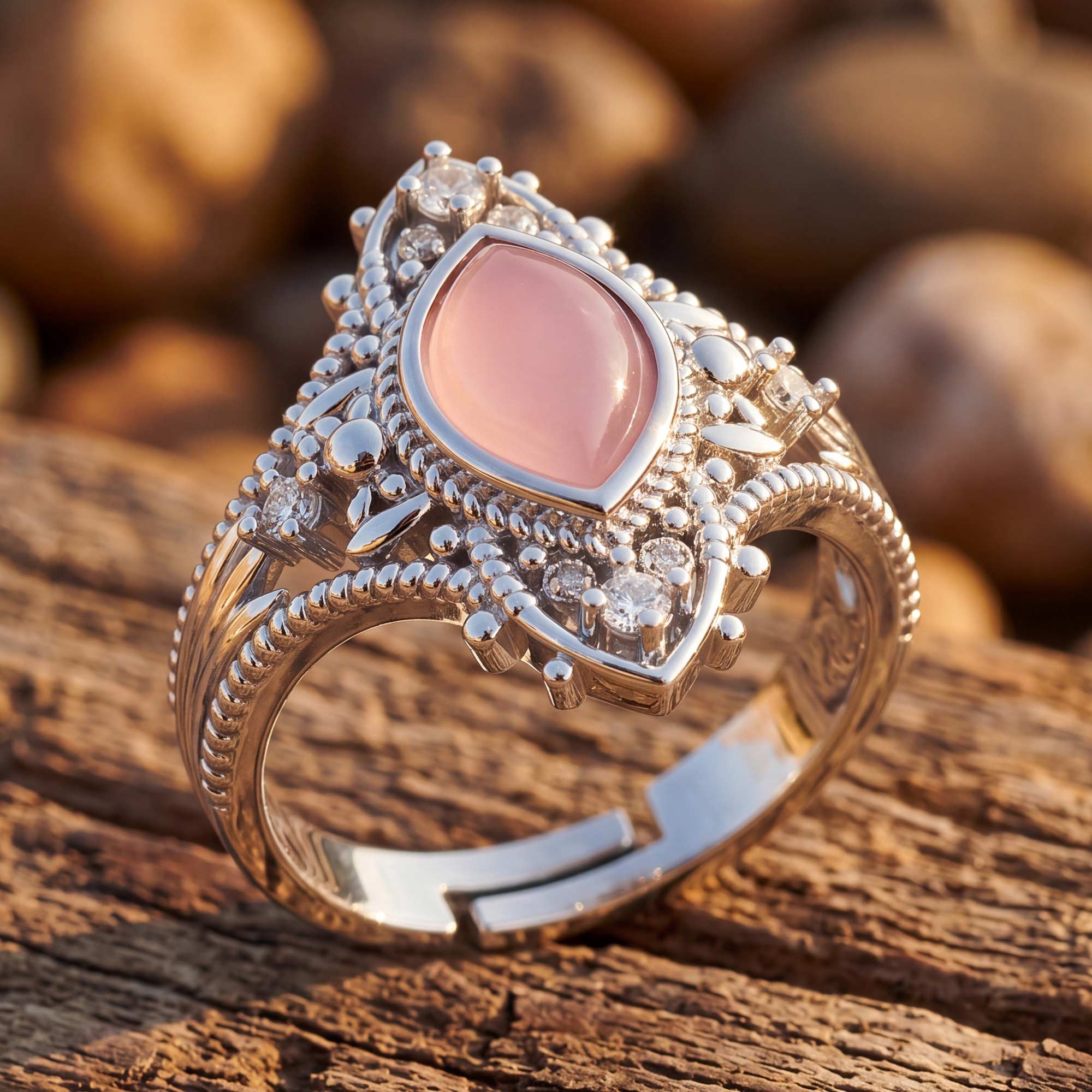 Holy Prayer Ring - Rose Quartz 3