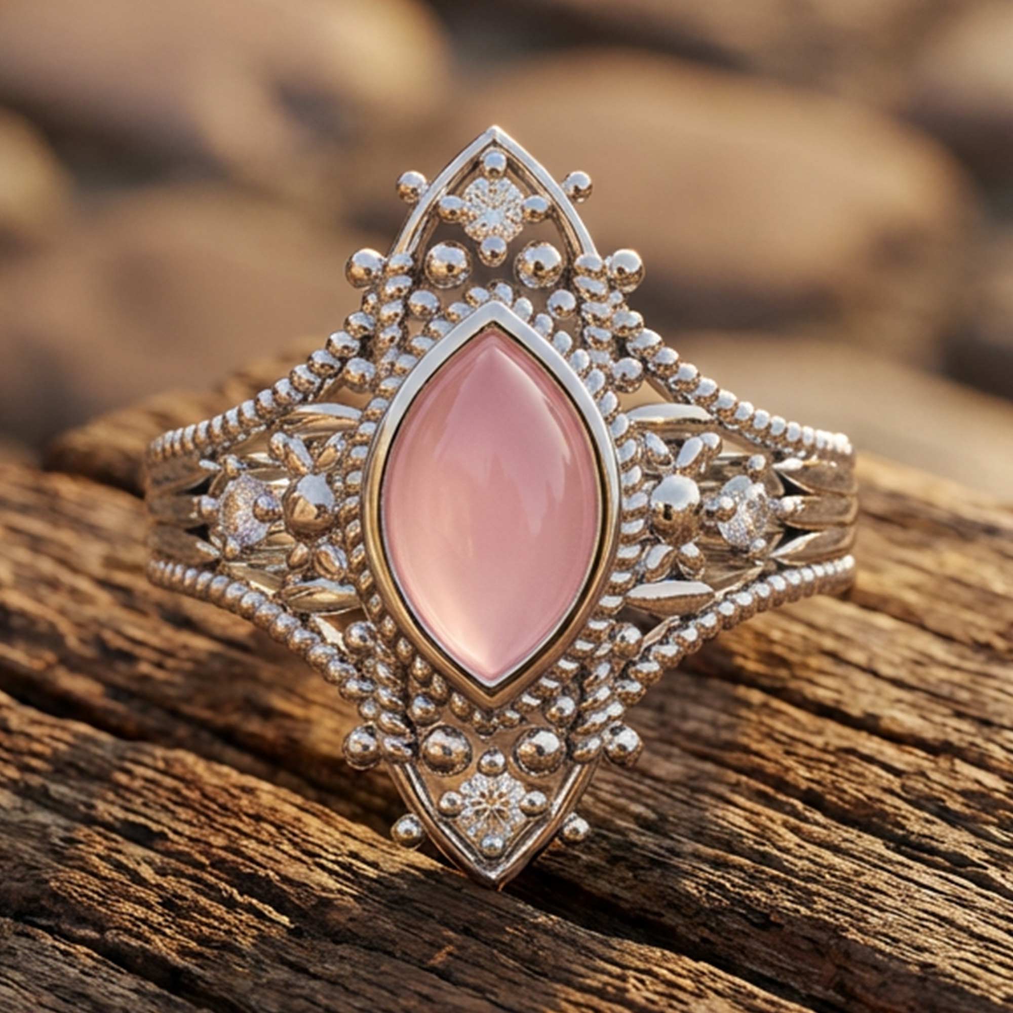 Holy Prayer Ring - Rose Quartz 1
