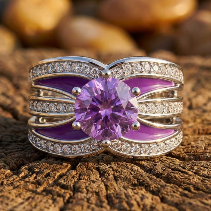 Intersect Radiance Ring - Amethyst 1