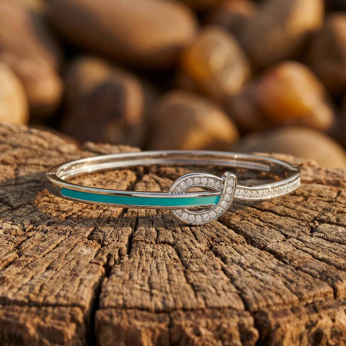 Knotted Power Bracelet - Moissanite 1