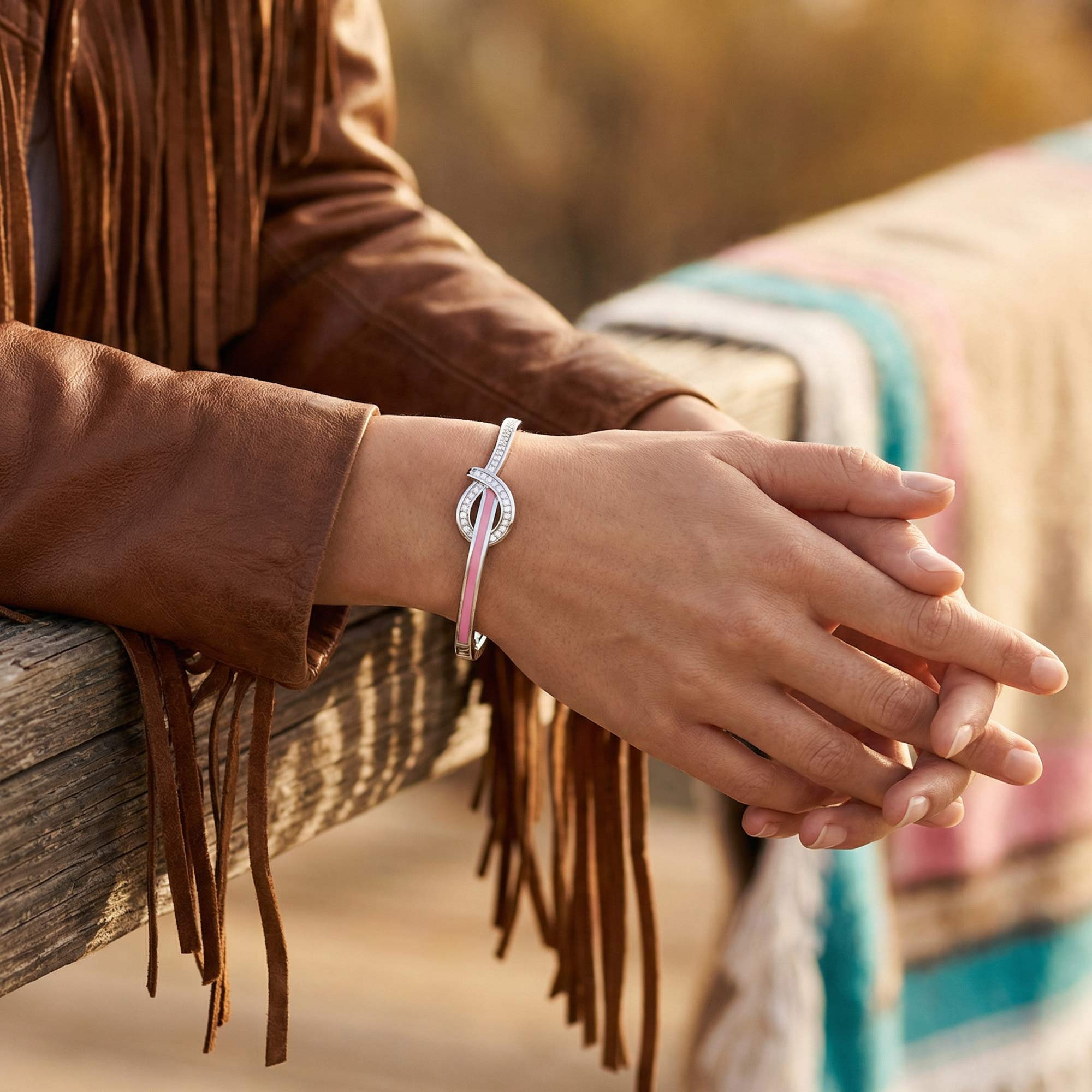 Knotted Power Bracelet - Pink 2