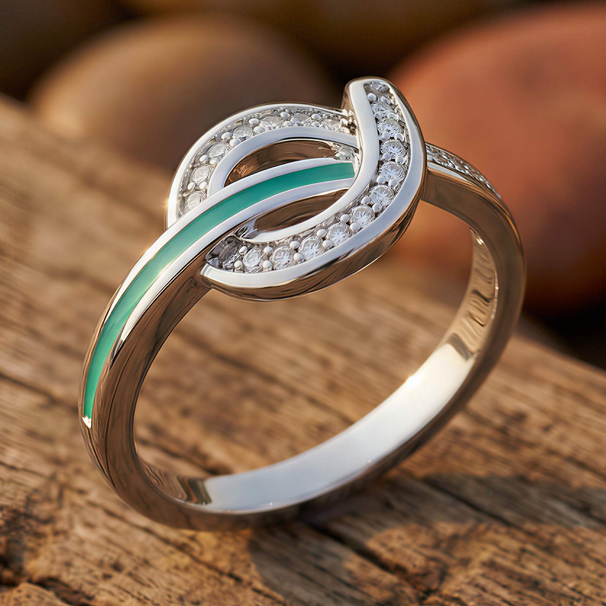 Knotted Power Ring - Moissanite 3