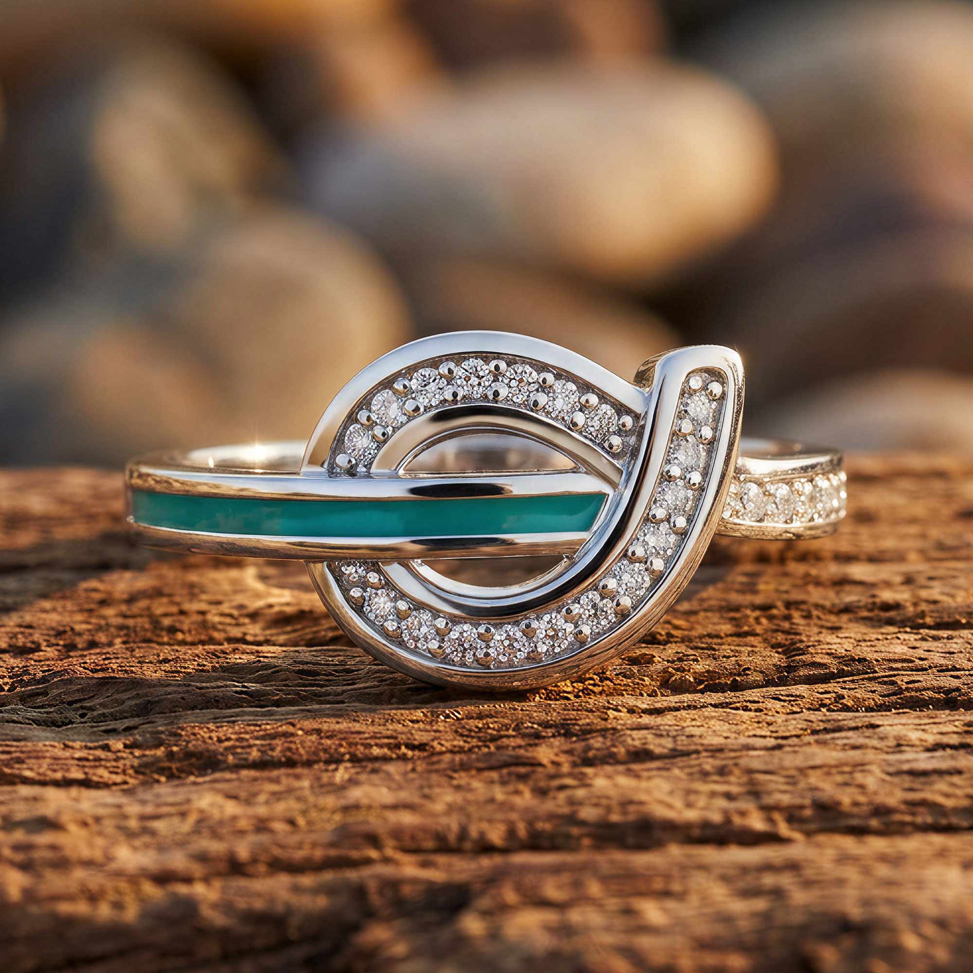 Knotted Power Ring - Moissanite 1