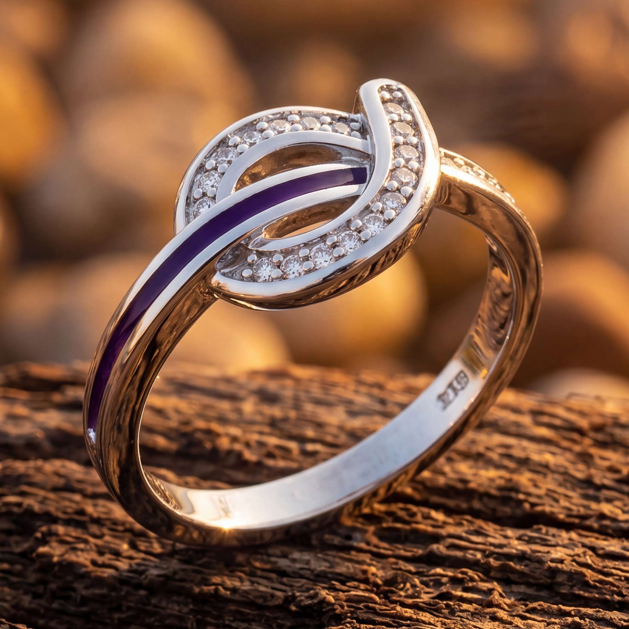 Knotted Power Ring - Purple 3