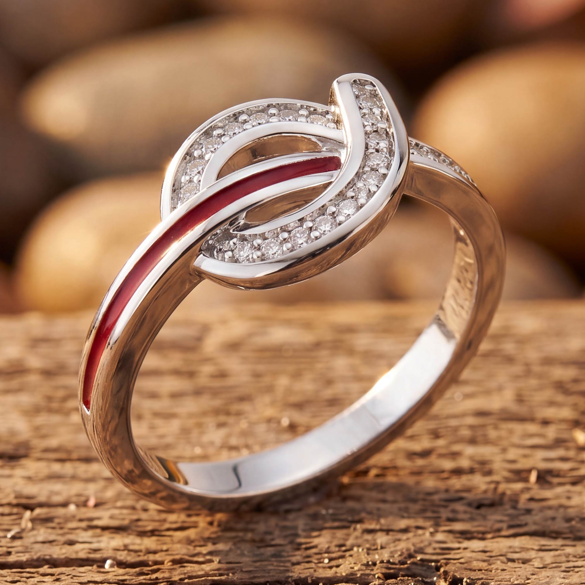 Knotted Power Ring - Red 3