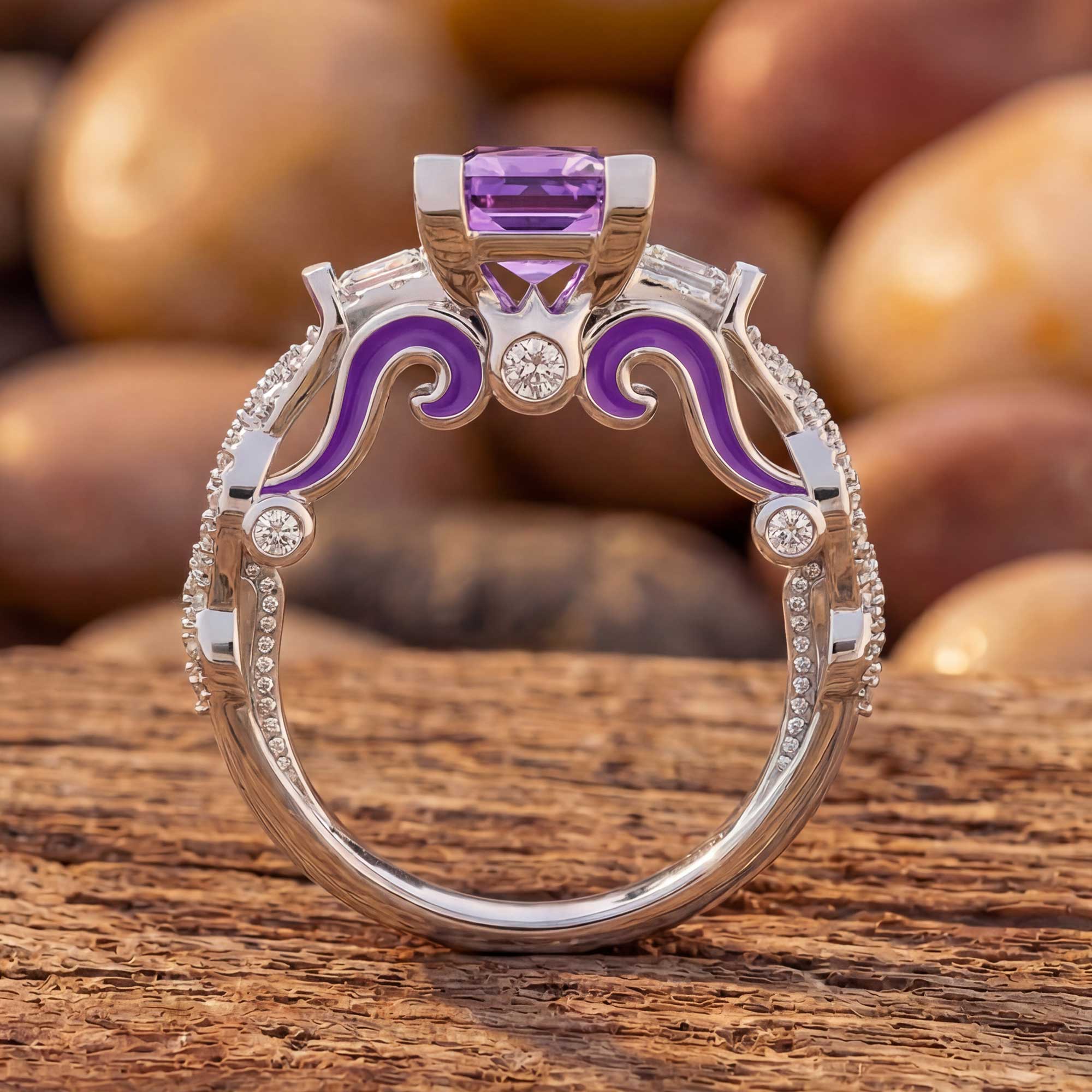 Love Rivet Ring - Amethyst 2