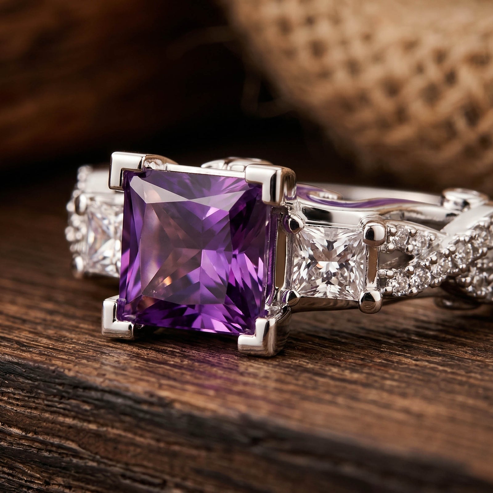 Love Rivet Ring - Amethyst 3