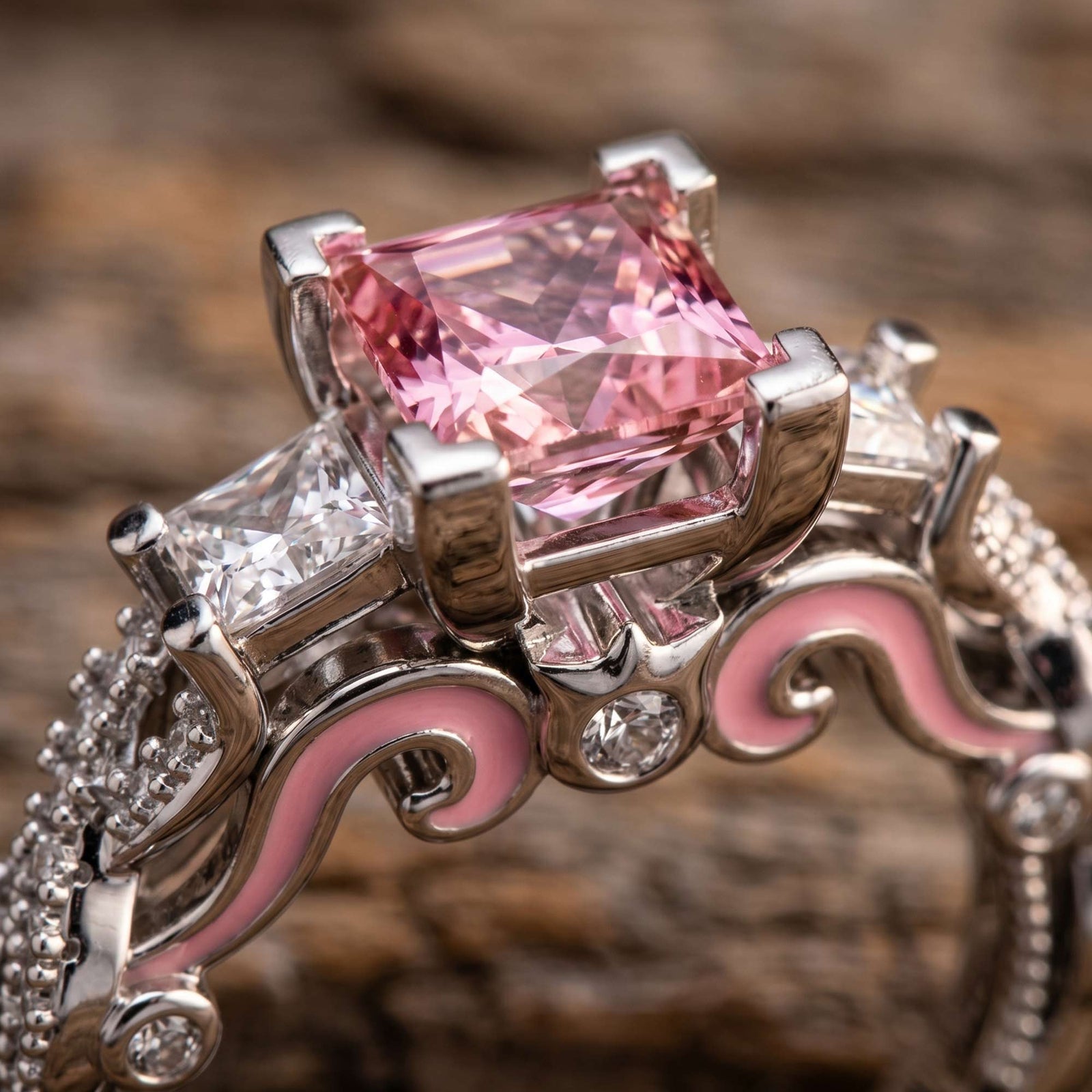 Love Rivet Ring - Rose Quartz 3