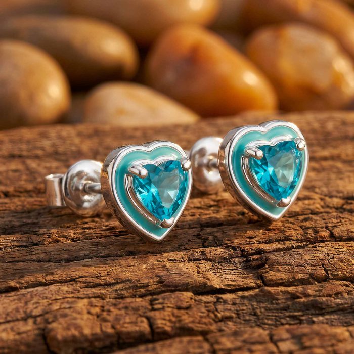 Loyal Heart Earrings - Aquamarine 1